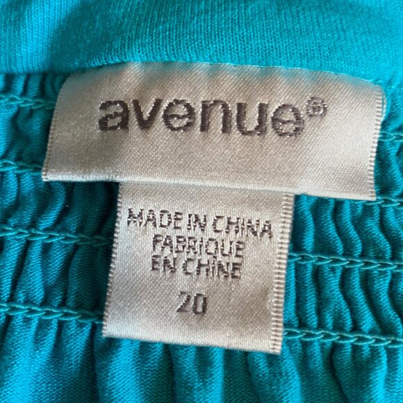 ๐ฑ 5 for $10. AVENUE TURQUOISE SLEEVELESS V-NECK RAYON TOP SIZE 20 - Picture 4 of 6